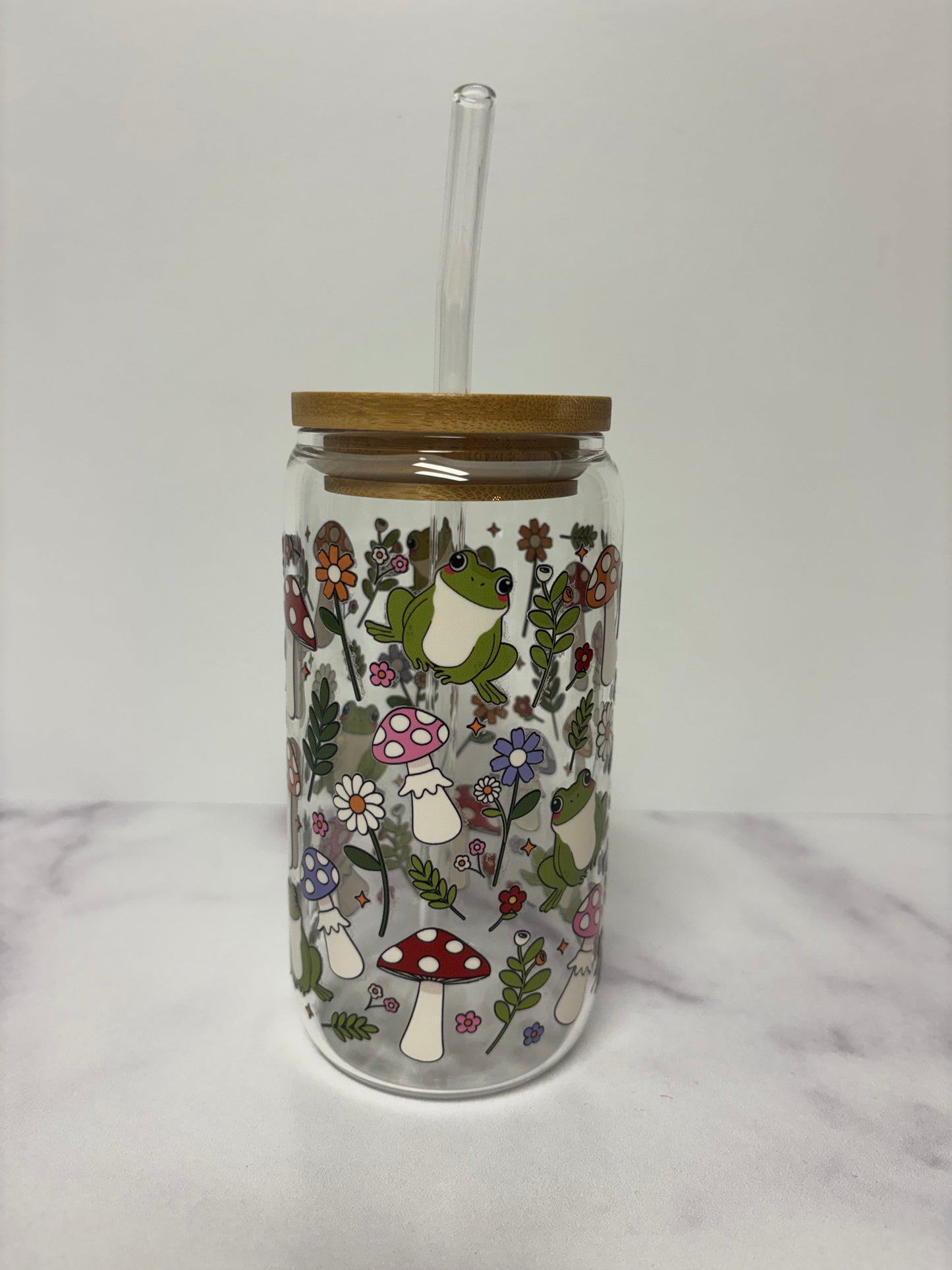 Toadstool Dreams Glass Cup