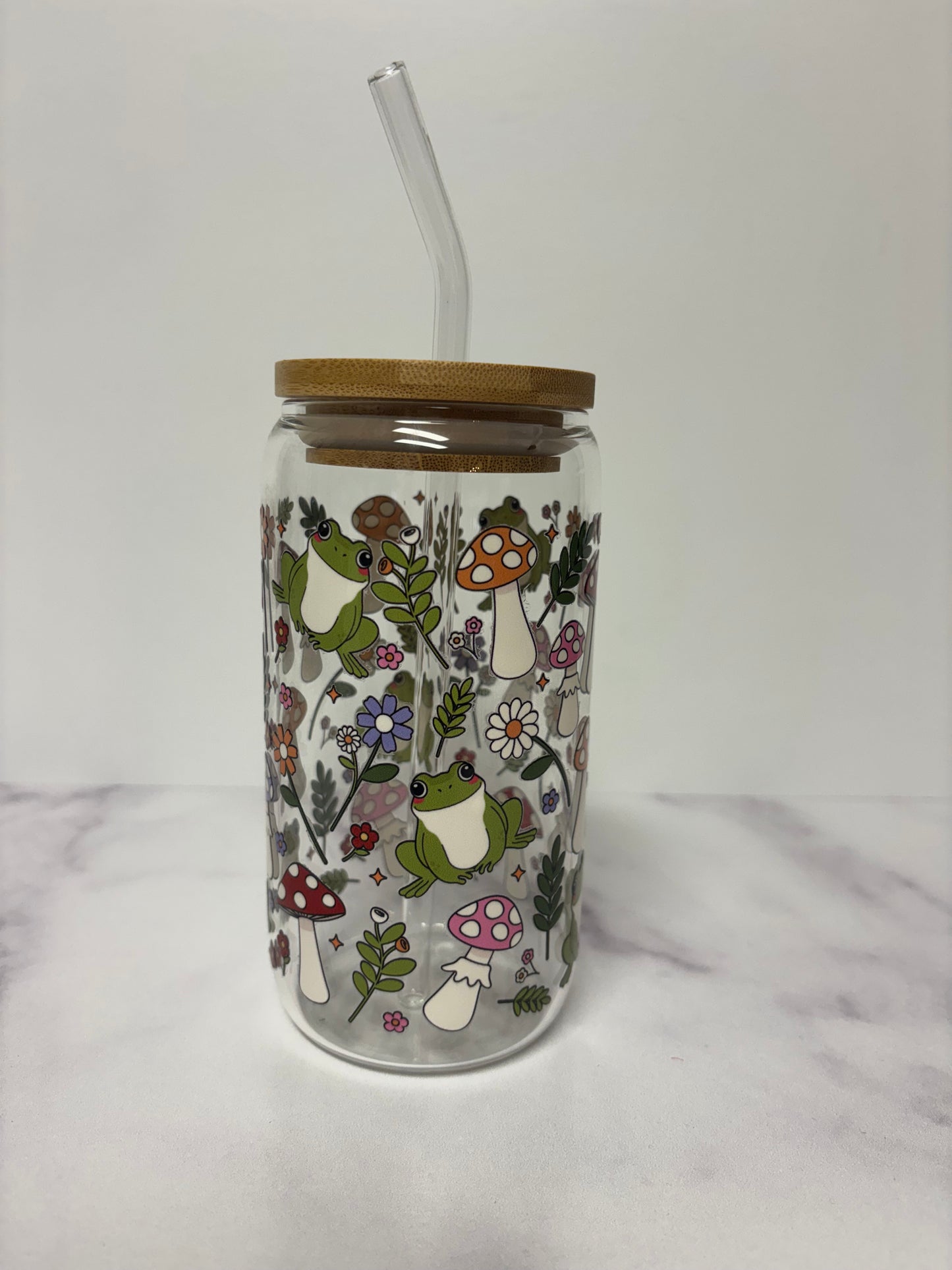 Toadstool Dreams Glass Cup