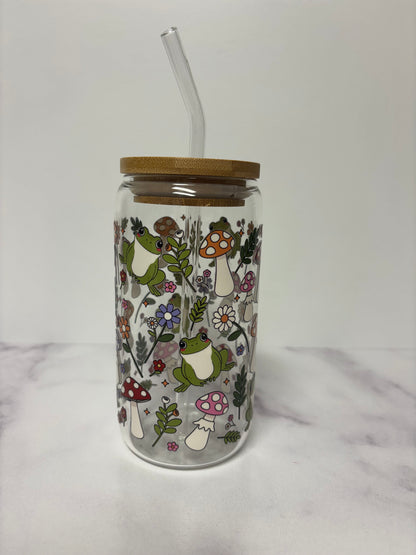 Toadstool Dreams Glass Cup