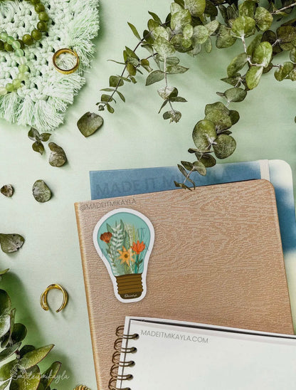 Green Energy Lightbulb Sticker By Made It Mikayla