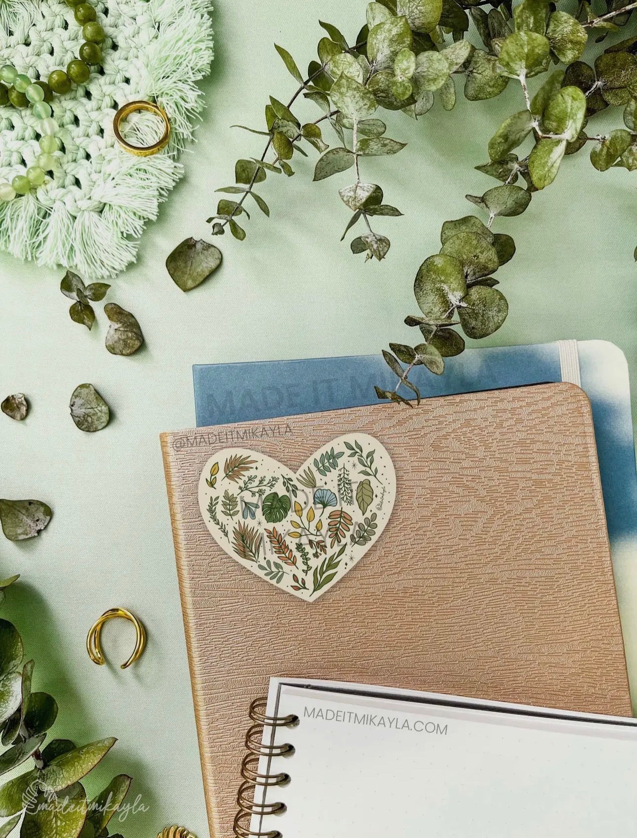 Foliage Heart Sticker By Made It Mikayla