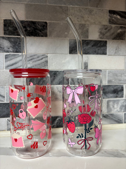 Glass Cups - Valentine’s Day Edition