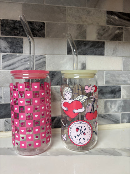 Glass Cups - Valentine’s Day Edition