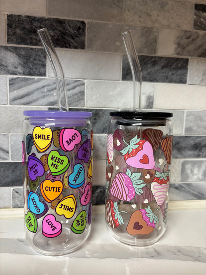 Glass Cups - Valentine’s Day Edition