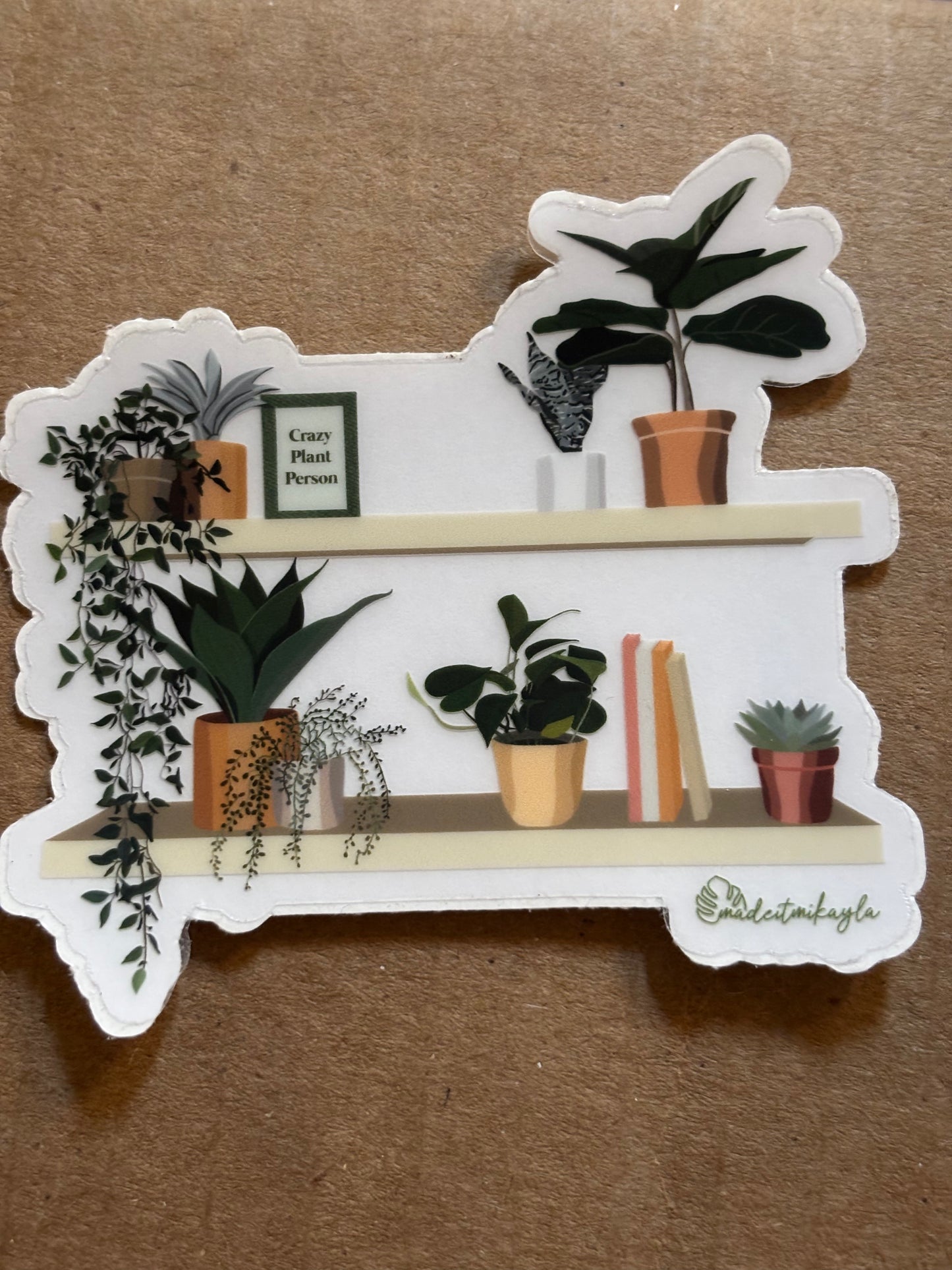 Crazy Plant Person Sticker by Made It Mikayla