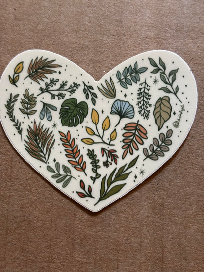 Foliage Heart Sticker By Made It Mikayla