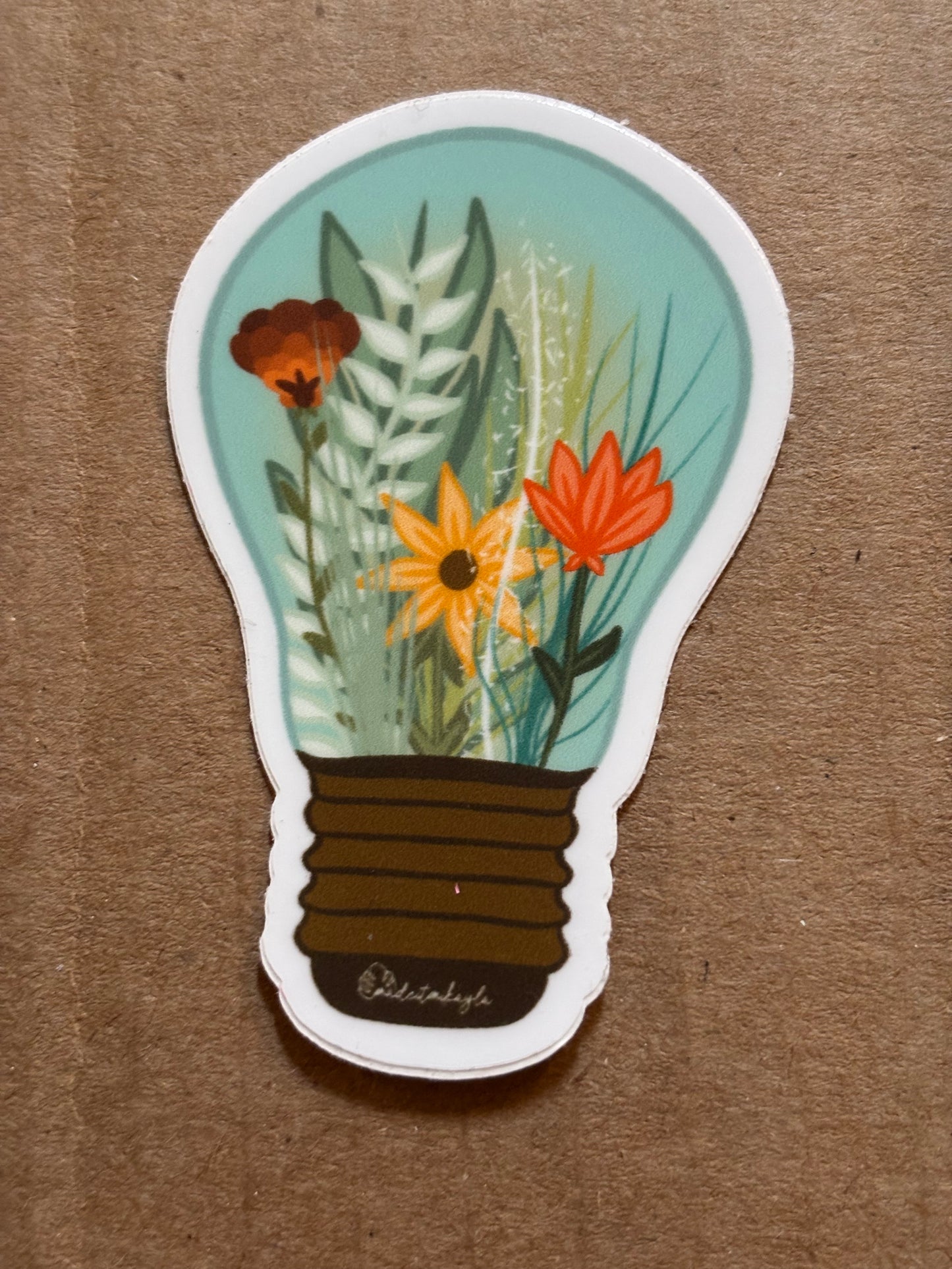 Green Energy Lightbulb Sticker By Made It Mikayla