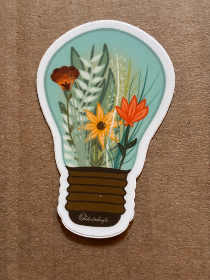 Green Energy Lightbulb Sticker By Made It Mikayla